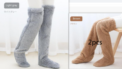 Cozy, Stylish, Warm, Breathable Toes Over Knee Fuzzy Long Socks