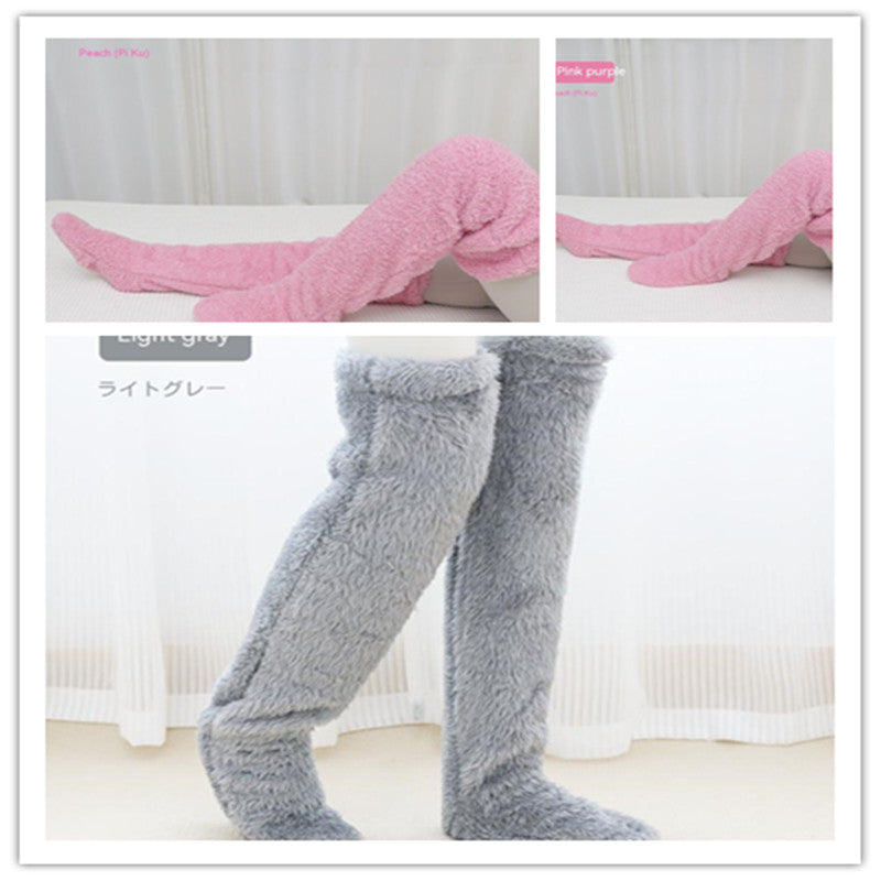 Cozy, Stylish, Warm, Breathable Toes Over Knee Fuzzy Long Socks