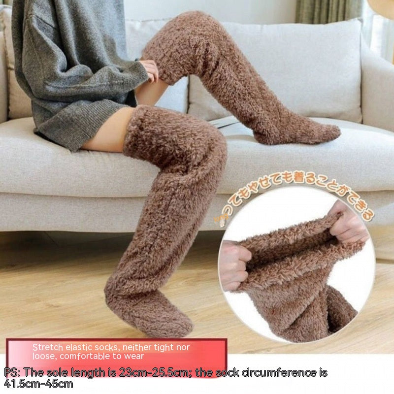 Cozy, Stylish, Warm, Breathable Toes Over Knee Fuzzy Long Socks