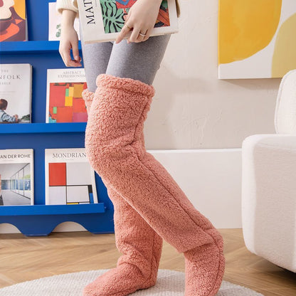 Cozy, Stylish, Warm, Breathable Toes Over Knee Fuzzy Long Socks